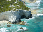 Steep coastline, Long Island, Bahamas photo